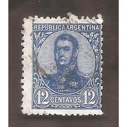 ARGENTINA 1908(141) SAN MARTIN EN OVALO C/FILI  USADA
