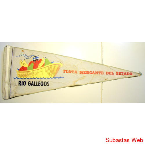 Antiguo Banderin Flota Mercante Del Estado 1960