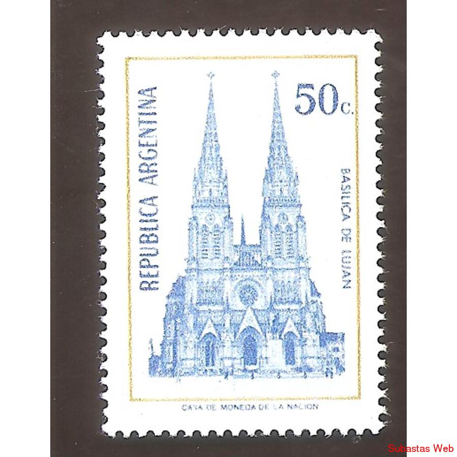 ARGENTINA 1975(1031) CORREO ORDINARIO BASILICA DE LUJAN