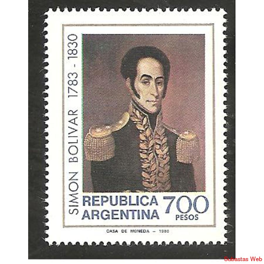 ARGENTINA 1980(1279) SIMON BOLIVAR MINT