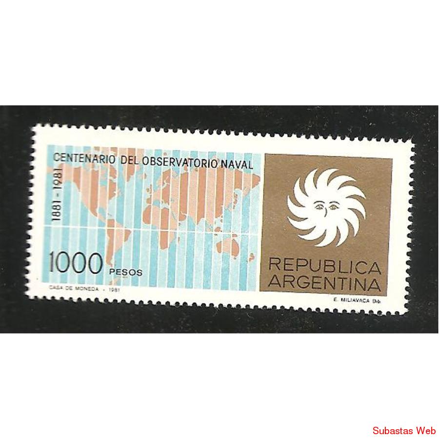 ARGENTINA 1981(1303) CENTENARIO DEL OBSERVATORIO NAVAL