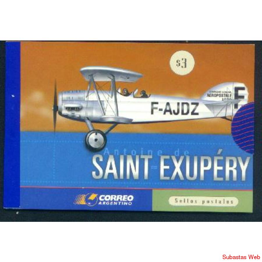 ARGENTINA 2000(2346-51) CARNET ANTOINE DE SAINT-EXUPERY