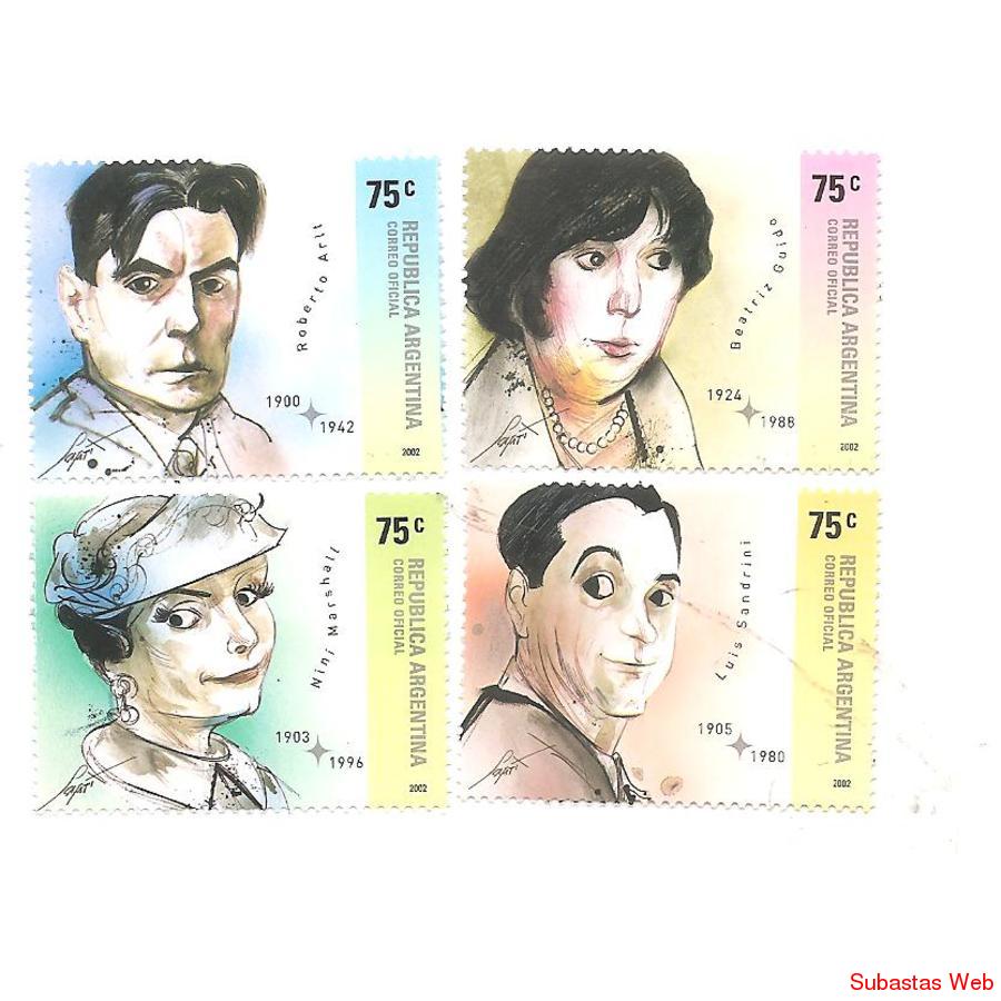 ARGENTINA 2002(2519-22) PERSONALIDADES  MINT