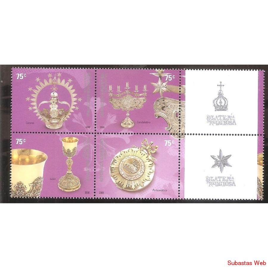 ARGENTINA 2006(2788-91) PLATERIA RELIGIOSA CON ENTRECINTAS
