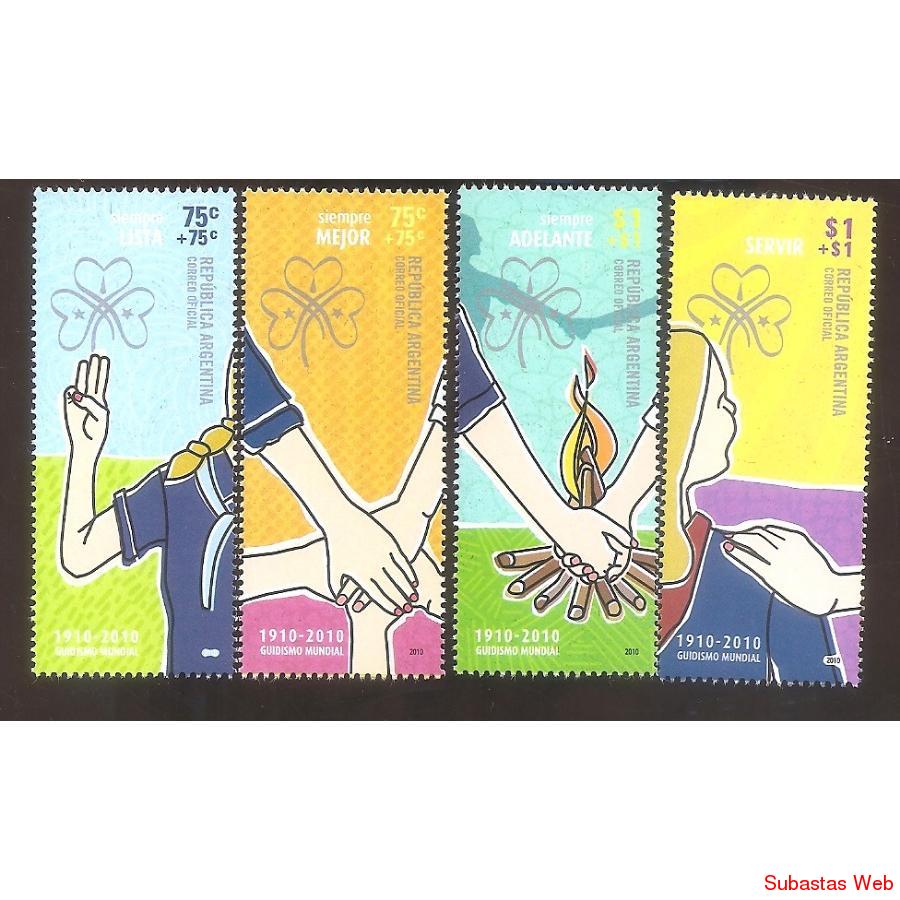 ARGENTINA 2010(GJ3837-40) CENTENARIO DEL GUIDISMO MUNDIAL