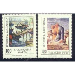 ARGENTINA 1978(1116-17) PLASTICA ARGENTINA CUADROS