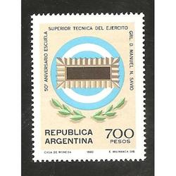 ARGENTINA 1980(1276) ESCUELA SUPERIOR DEL EJERCITO MINT