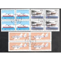 ARGENTINA 1981(1291-93) TRATADO ANTARTICO CUADRITOS PDE