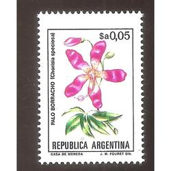 ARGENTINA 1983(1408) FLORES: PALO BORRACHO TIZADO FLUORESCEN