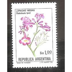 ARGENTINA 1983(1414) FLORES: LAPACHO NEGRO  FOSFORESCENTE MI
