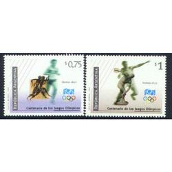 ARGENTINA 1996(2060-61) CENTENARIO DE LOS JUEGOS OLIMPICOS