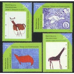 ARGENTINA 1997(2146-49) DIBUJA UNA ESTAMPILLA