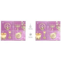 ARGENTINA 2006(2788-91) PLATERIA RELIGIOSA 2 CON ENTRECINTAS