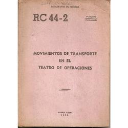 Libro Movimientos Transp.en Teatro Operac.sec.guerra 1965