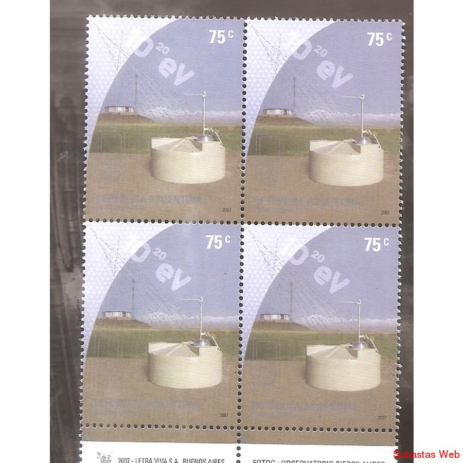 ARGENTINA 2007 CUADRITO(MT2882)  OBSERVATORIO PIERRE AUGER