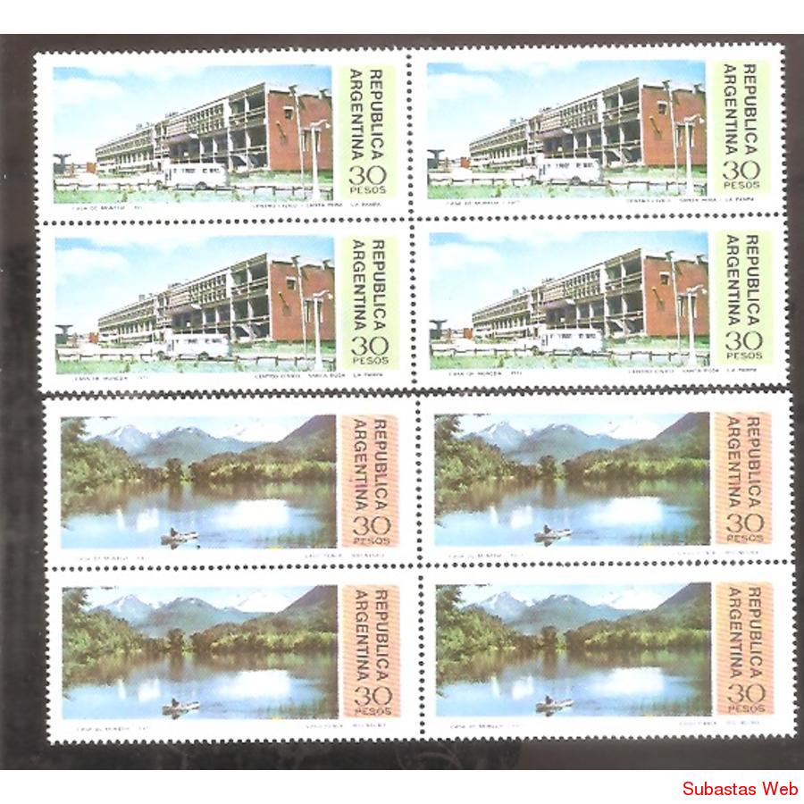 ARGENTINA 1977 CUADRITOS MT1099-102 PROVINCIAS DELCOMAHUE