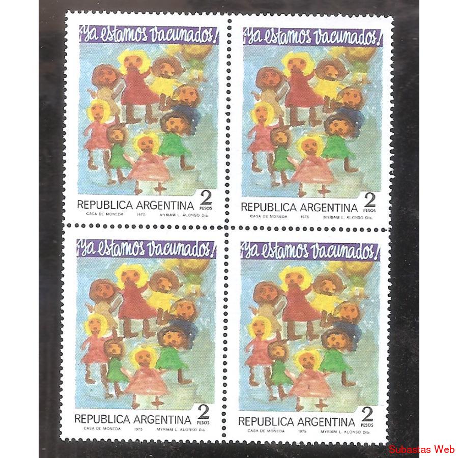 ARGENTINA 1975 CUADRITO MT1004 YA ESTAMOS VACUNADOS