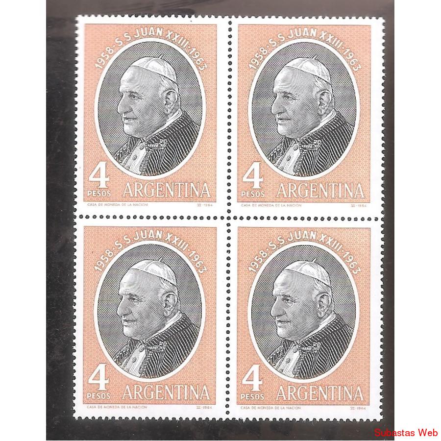 ARGENTINA 1964 CUADRITO MT688  PAPA JUAN XXIII  MINT