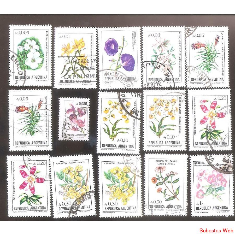 ARGEN1985-90 (MT1524-1831) FLORES EN AUSTRALES COMPLETA