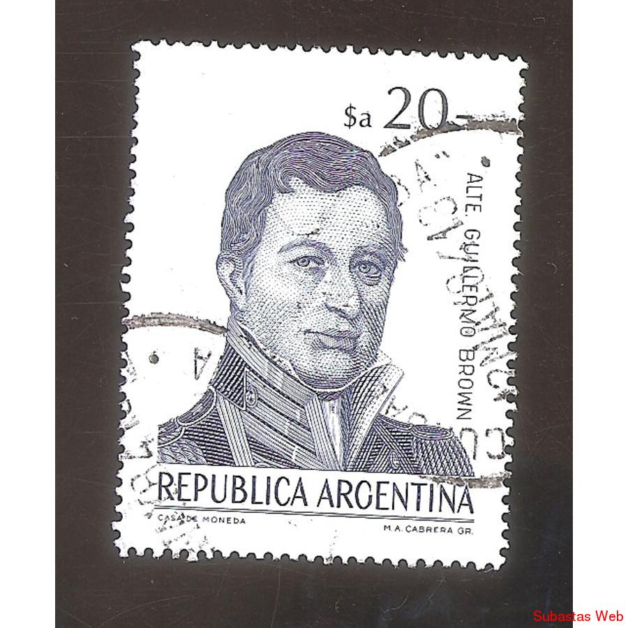 ARGENTINA 1983 (MT1425) CORREO ORDINARIO BROWN  USADA