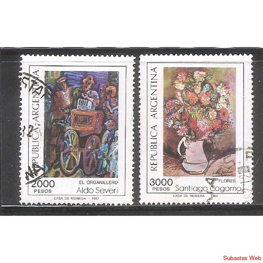 ARGENTINA 1982 (MT1347-48) PLASTICA ARGENTINA: CUADROS  USAD