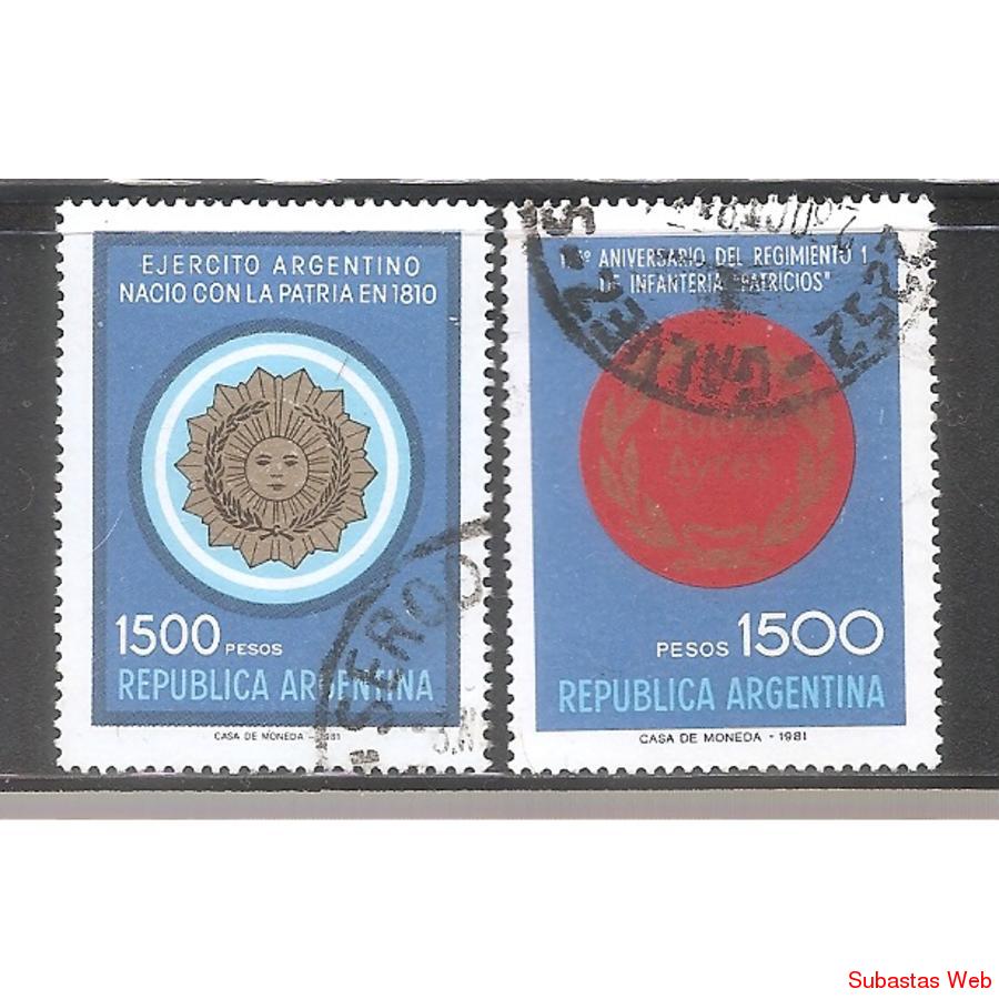 ARGENTINA 1981 (MT1313-14) REFIMIENTO I PATRICIOS USADAS