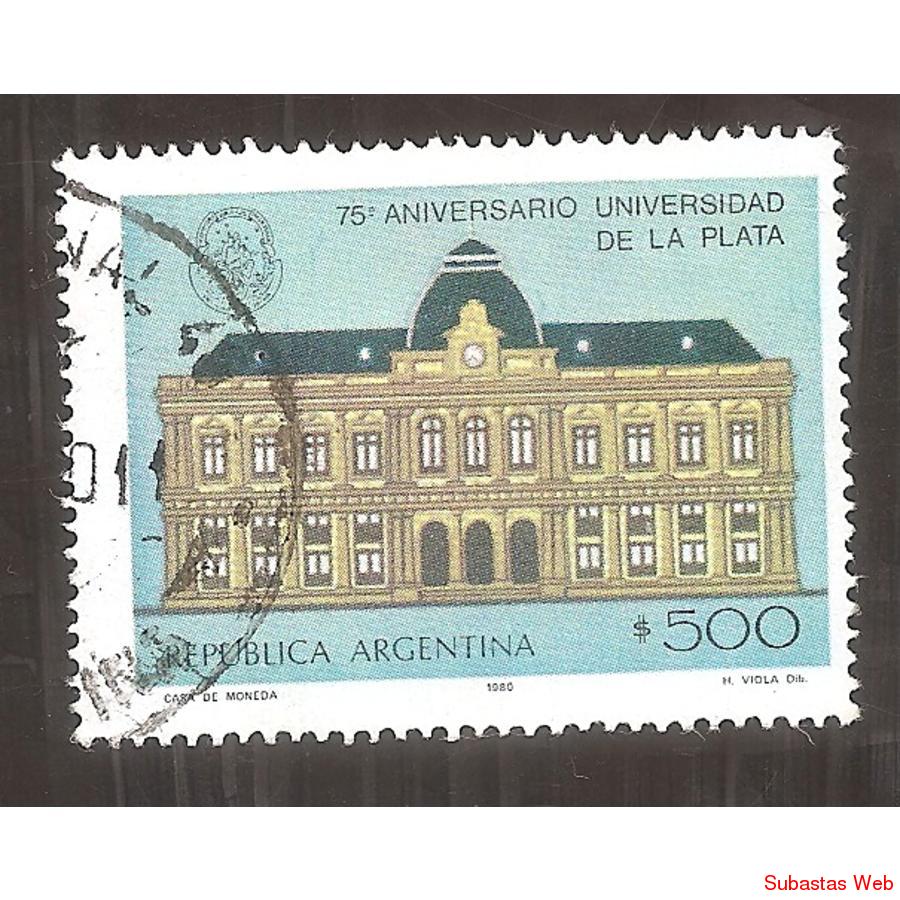 ARGENTINA 1980 (MT1242) UNIVERSIDAD DE LA PLATA  USADA