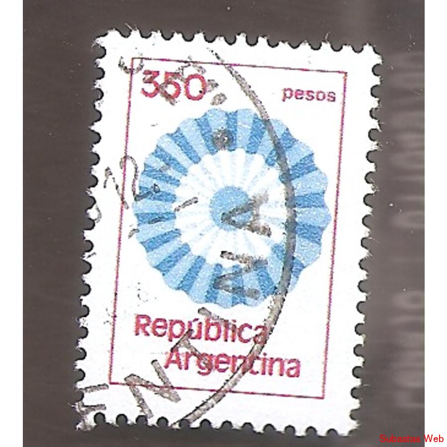 ARGENTINA 1979 (MT1193) ESCARAPELA NACIONAL 350 TIZA USADA