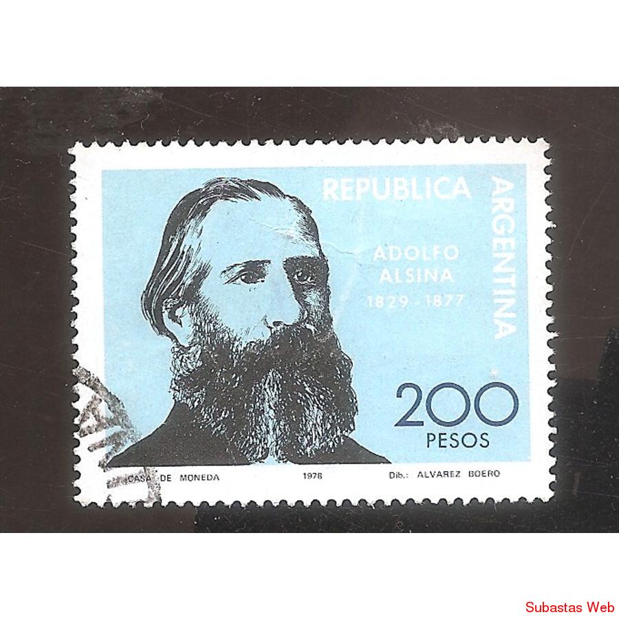 ARGENTINA 1979 (MT1163) MUERTE DE ADOLFO ALSINA  USADA