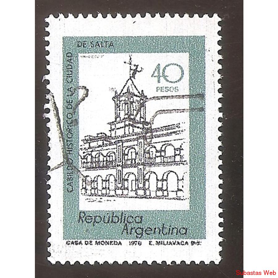 ARGENTINA 1978 (MT1146) CABILDO DE SALTA  MATE FLUO , USADA