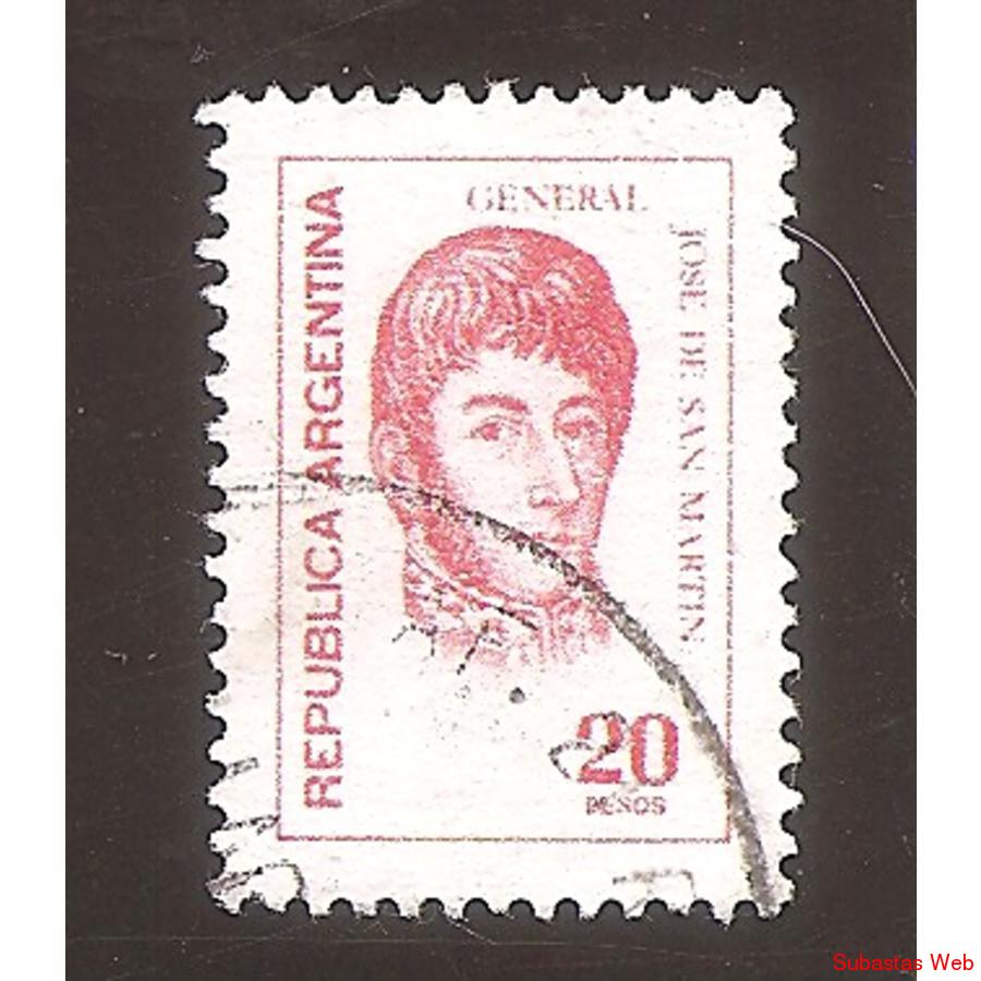 ARGENTINA 1976 (MT1071) PROCERES:  SAN MARTIN DE $20 MATE,