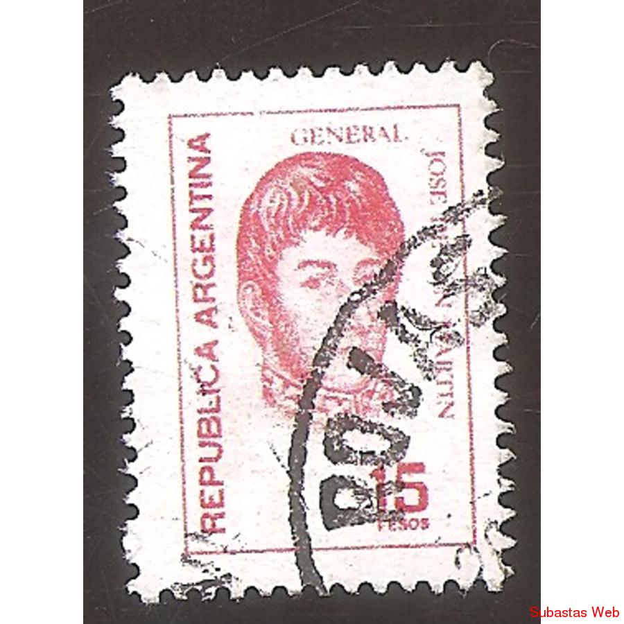 ARGENTINA 1976 (MT1065) PROCERES: SAN MARTIN $15 MATE FOSFO,