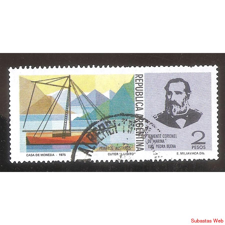 ARGENTINA 1975 (MT1013) PIONEROS AUSTRALES:  PIEDRABUENA,  U