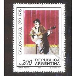 ARGENTINA 1985 (MT1515) ANIV. DE CARLOS GARDEL  USADA