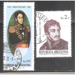 ARGENTINA 1983 (MT1422-23) SIMON BOLIVAR  COMPLETA  USADA
