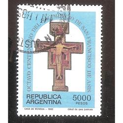 ARGENTINA 1982 (MT1386) SAN FRANCISCO DE ASIS  USADA