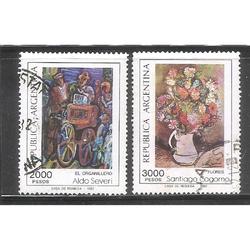 ARGENTINA 1982 (MT1347-48) PLASTICA ARGENTINA: CUADROS  USAD