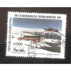 ARGENTINA 1981 (MT1291) TRATADO ANTARTICO, SELLO 1, USADO