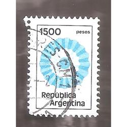 ARGENTINA 1980 (MT1283) ESCARAPELA NACIONAL DE $1500  USADA