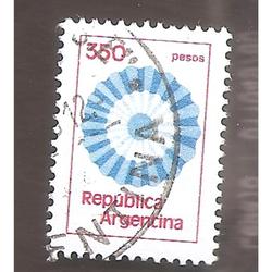 ARGENTINA 1979 (MT1193) ESCARAPELA NACIONAL 350 TIZA USADA