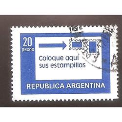 ARGENTINA 1978 (MT1144a) DIFUSION SERVICIOS $20 TIZADO FLUO