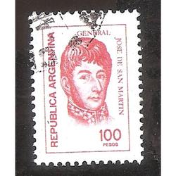 ARGENTINA 1977 (MT1089) PROCERES: SAN MARTIN $100  USADA