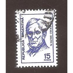 ARGENTINA 1977 (MT1085) PROCERES: BROWN  $15  USADA
