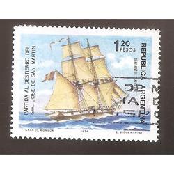 ARGENTINA 1974 (MT986) DESTIERRO DE SAN MARTIN,  USADA