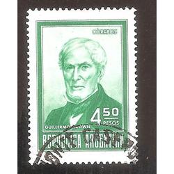 ARGENTINA 1974 (MT976) PROCERES BROWN  DE $4,50  USADO