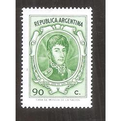 ARGENTINA 1972 (MT937) PROCERES: SAN MARTIN $0,90  USADA