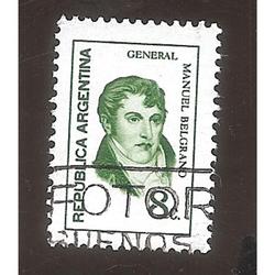 ARGENTINA 1972  (MT911)  PROCERES: BELGRANO DE $0,08  USADA