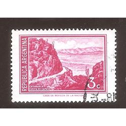 ARGENTINA 1971 (MT884) CUESTA DEL ZAPARA,  FLUO,  USADA