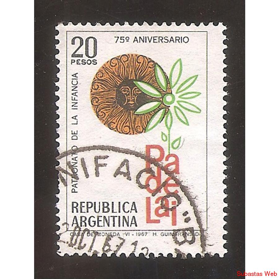 ARGENTINA 1967 (MT795) PATRONATO DE LA INFANCIA, USADA