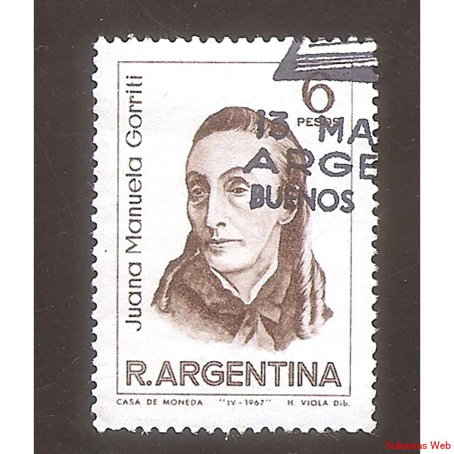 ARGENTINA 1967 (MT788)  MANUELA GORRITI,  USADA